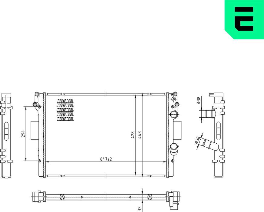 ERA 673079 - Радіатор, охолодження двигуна autocars.com.ua