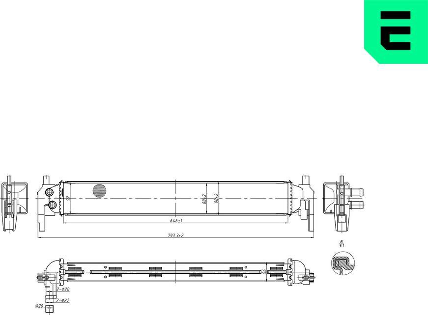 ERA 673082 - Радіатор, охолодження двигуна autocars.com.ua