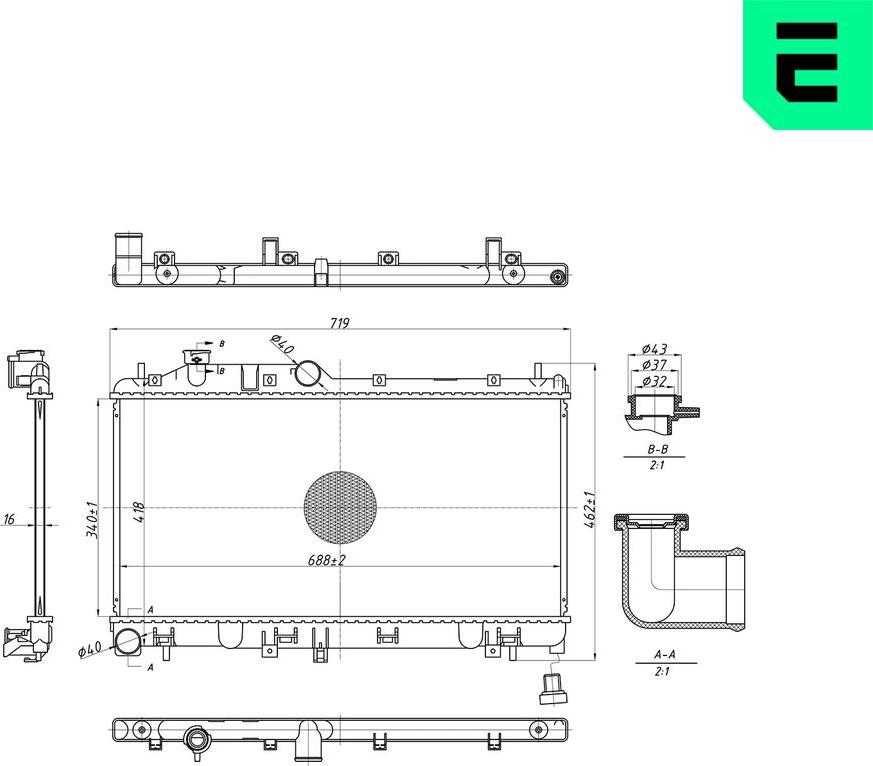 ERA 673089 - Радіатор, охолодження двигуна autocars.com.ua