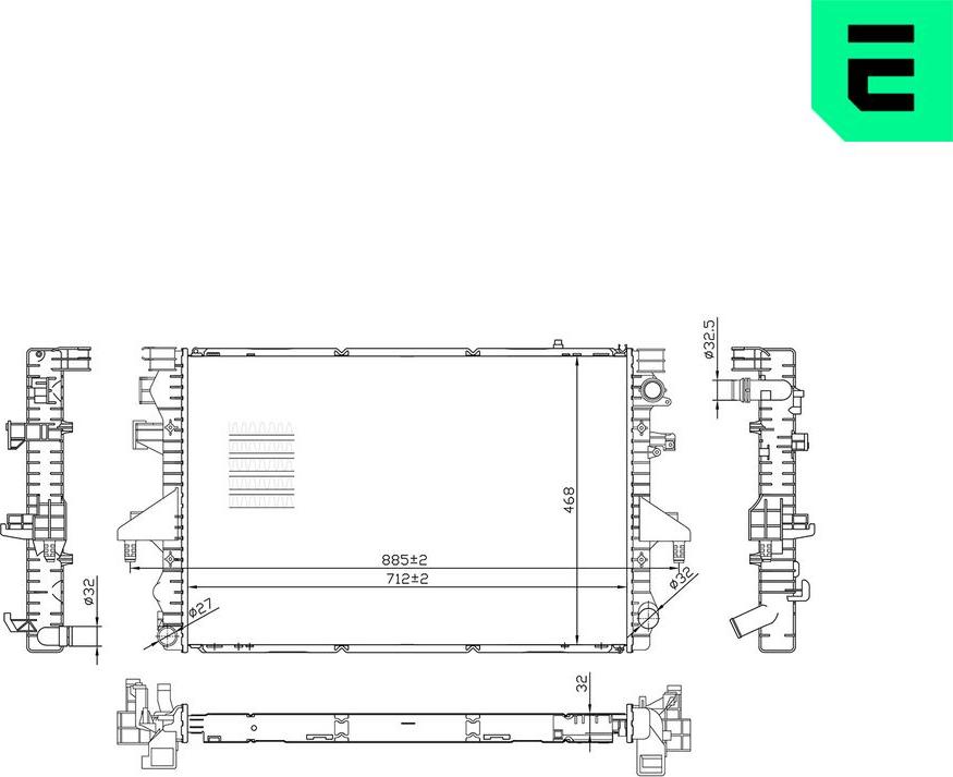 ERA 673092 - Радіатор, охолодження двигуна autocars.com.ua