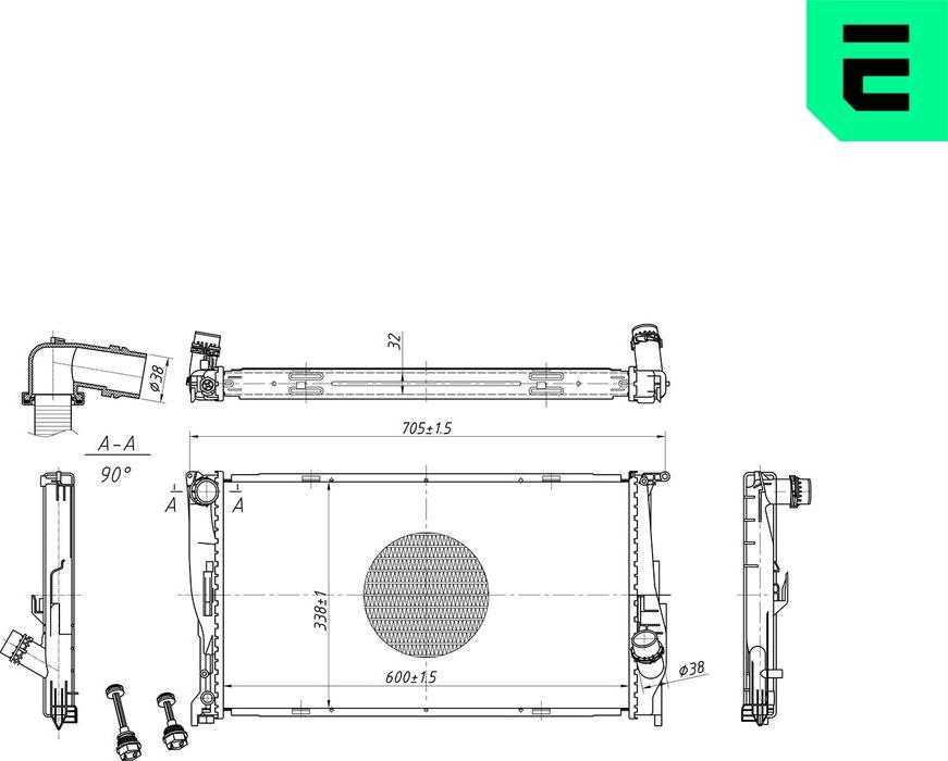 ERA 673097 - Радіатор, охолодження двигуна autocars.com.ua