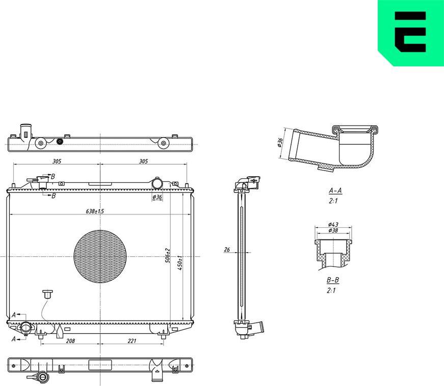 ERA 673099 - Радіатор, охолодження двигуна autocars.com.ua