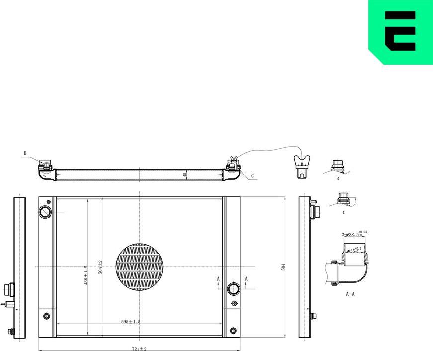 ERA 673105 - Радіатор, охолодження двигуна autocars.com.ua