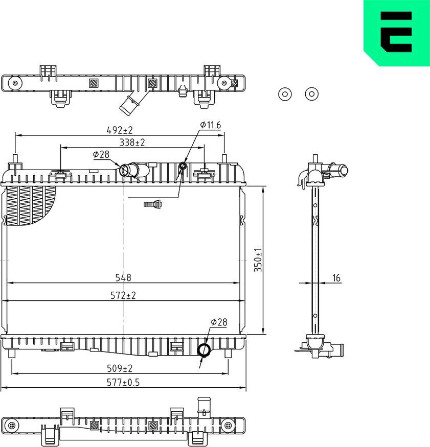 ERA 673108 - Радіатор, охолодження двигуна autocars.com.ua