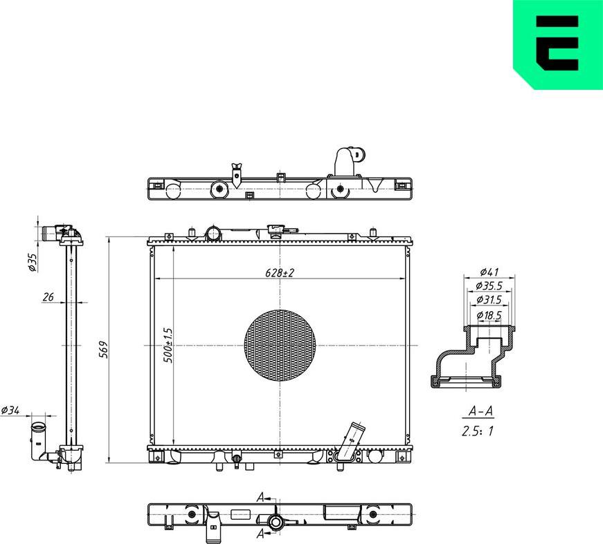 ERA 673116 - Радіатор, охолодження двигуна autocars.com.ua