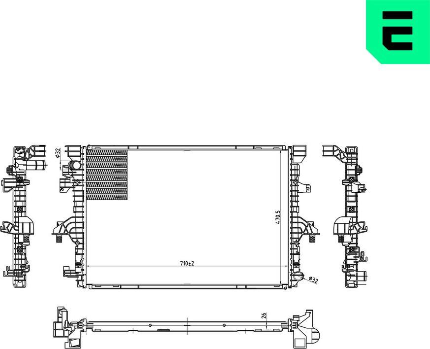 ERA 673118 - Радіатор, охолодження двигуна autocars.com.ua