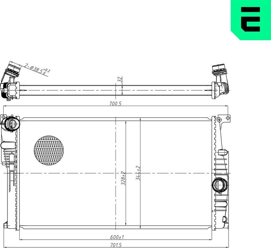 ERA 673124 - Радіатор, охолодження двигуна autocars.com.ua