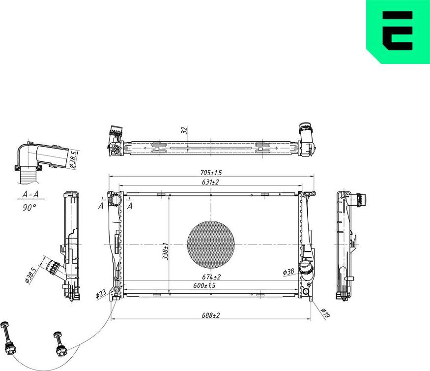 ERA 673130 - Радіатор, охолодження двигуна autocars.com.ua