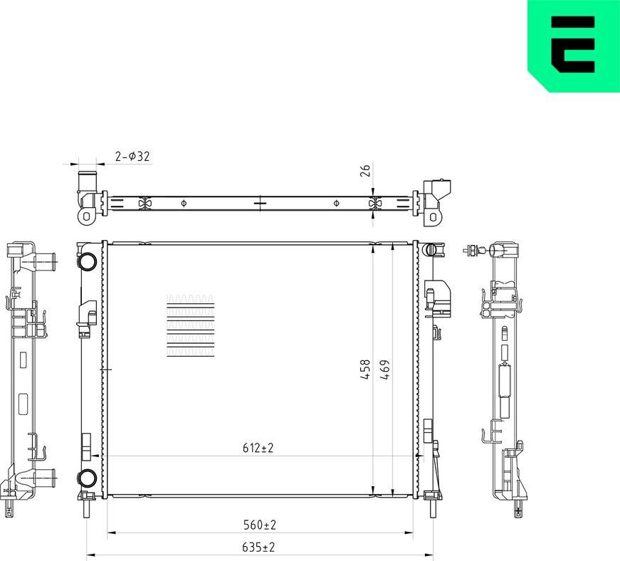 ERA 673131 - Радіатор, охолодження двигуна autocars.com.ua