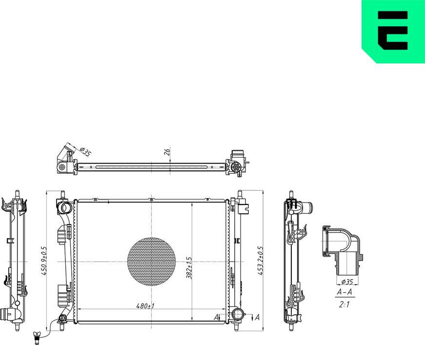 ERA 673133 - Радіатор, охолодження двигуна autocars.com.ua