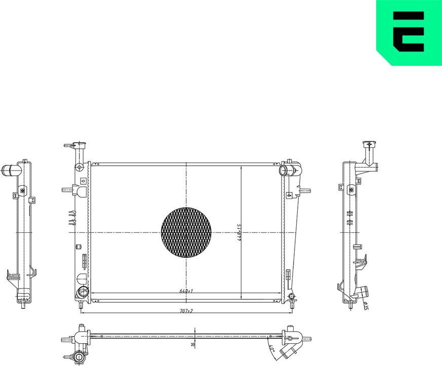 ERA 673137 - Радіатор, охолодження двигуна autocars.com.ua