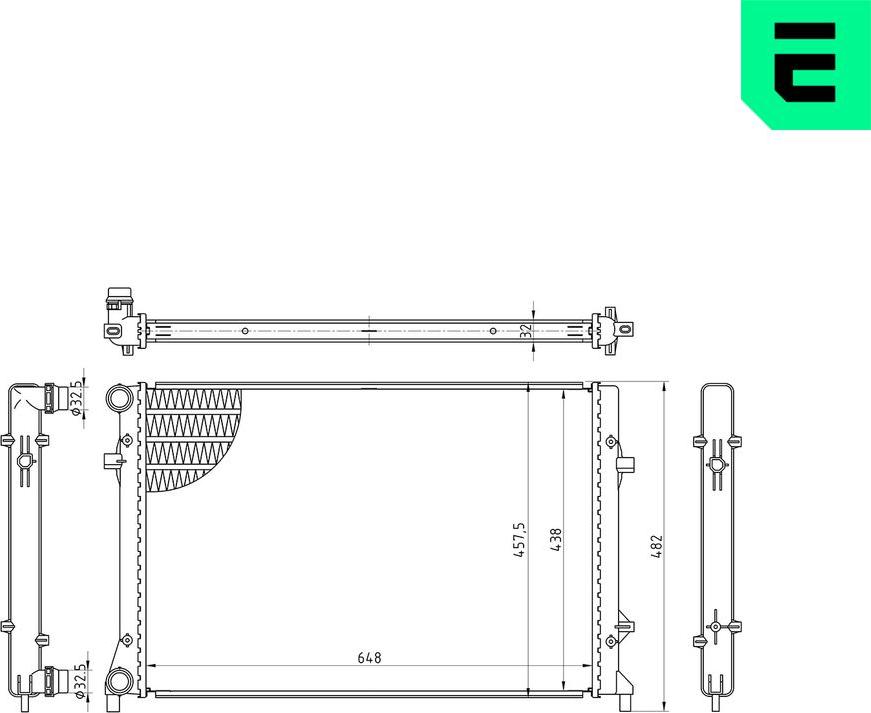 ERA 673139 - Радіатор, охолодження двигуна autocars.com.ua