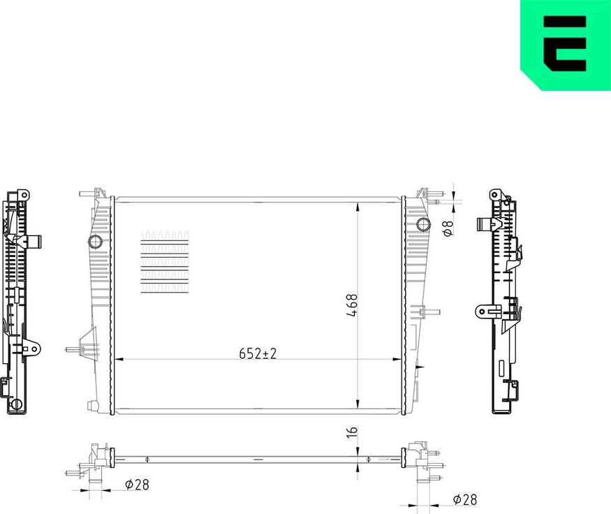 ERA 673142 - Радіатор, охолодження двигуна autocars.com.ua