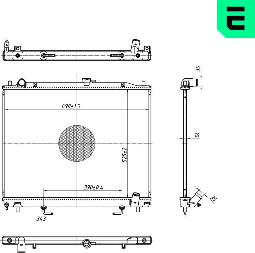 ERA 673157 - Радіатор, охолодження двигуна autocars.com.ua