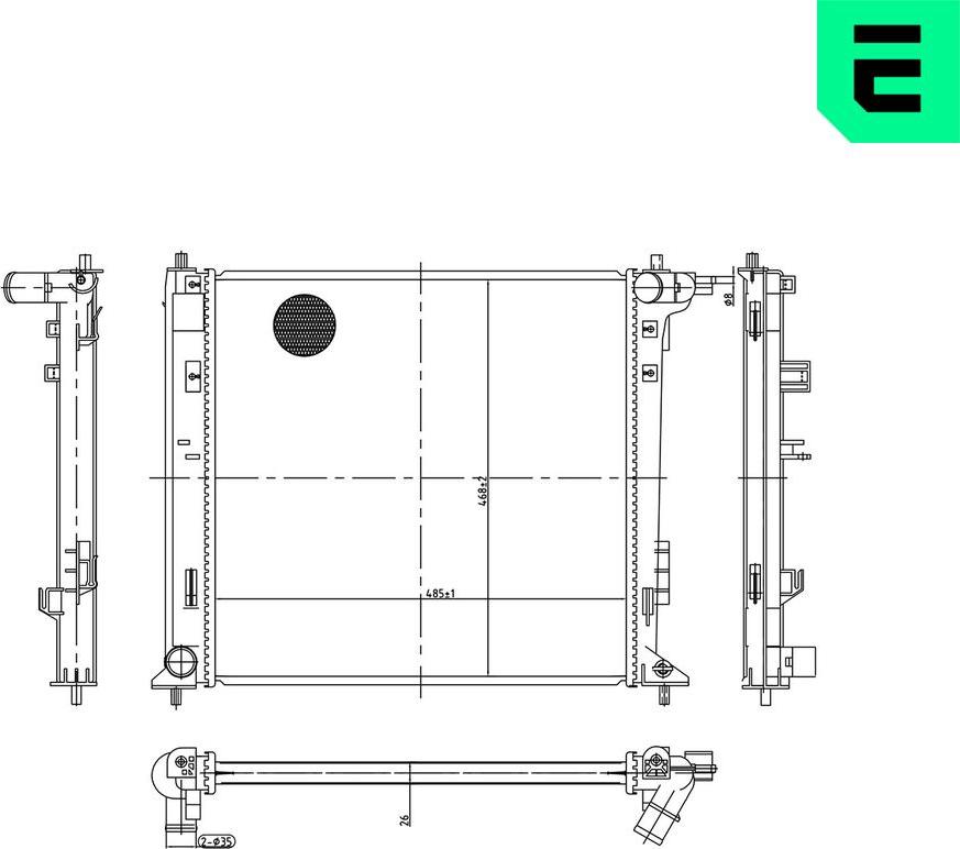ERA 673165 - Радіатор, охолодження двигуна autocars.com.ua