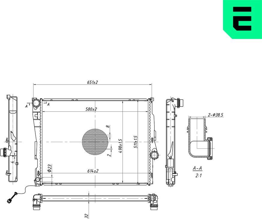 ERA 673169 - Радіатор, охолодження двигуна autocars.com.ua