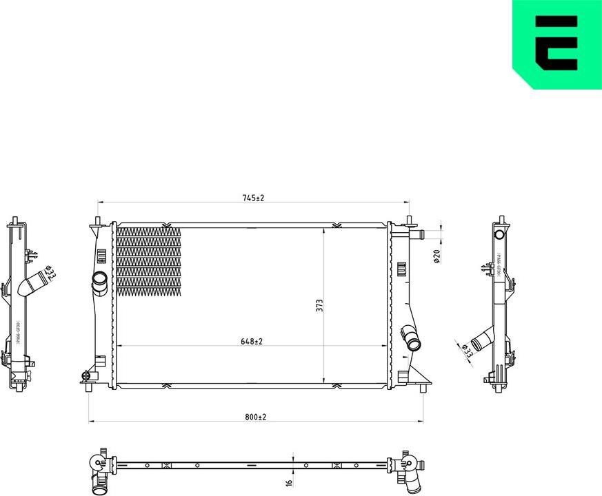 ERA 673172 - Радіатор, охолодження двигуна autocars.com.ua
