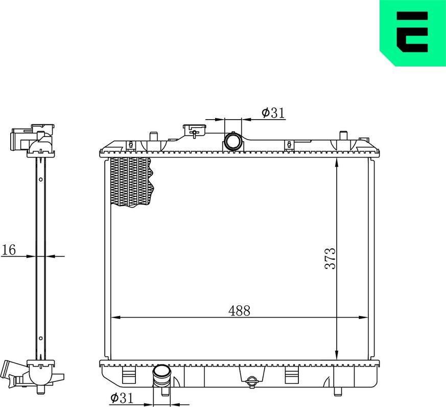 ERA 673175 - Радіатор, охолодження двигуна autocars.com.ua