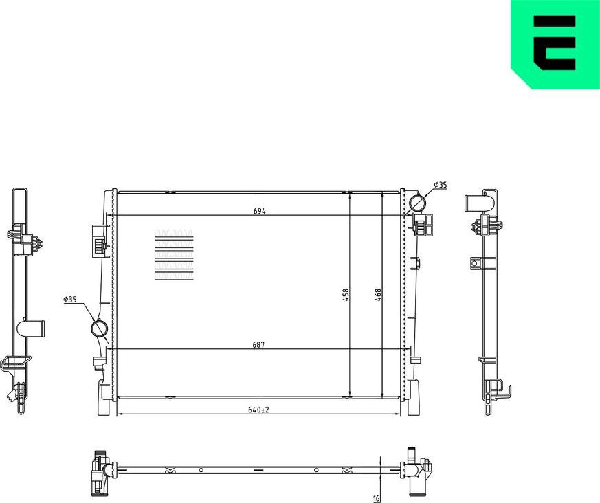 ERA 673179 - Радіатор, охолодження двигуна autocars.com.ua