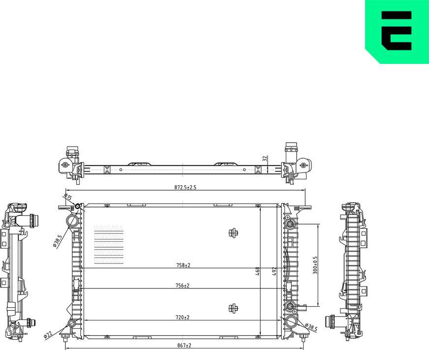 ERA 673183 - Радіатор, охолодження двигуна autocars.com.ua