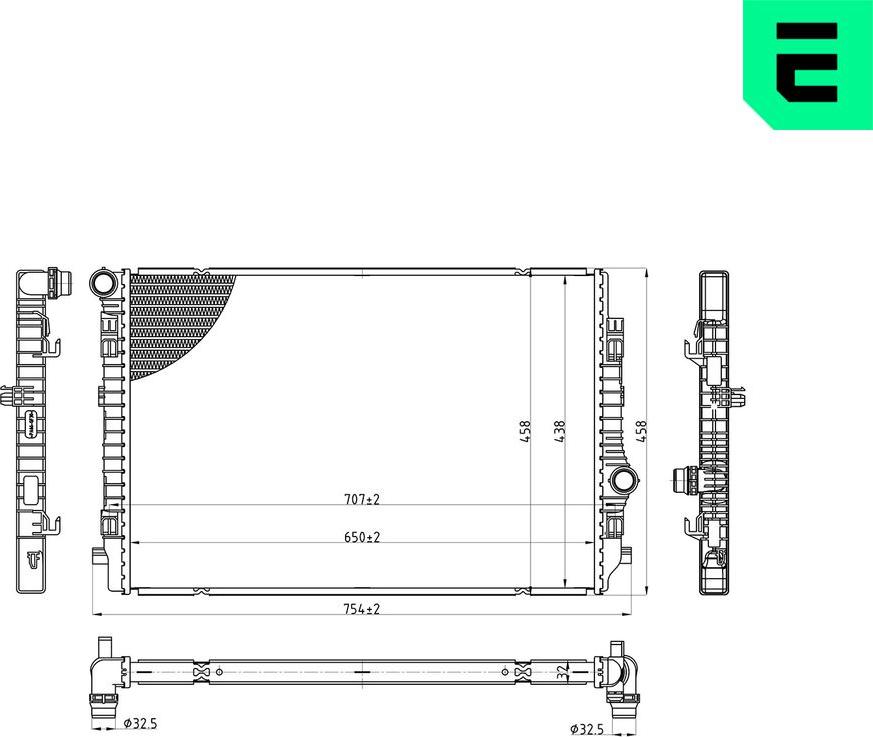 ERA 673188 - Радіатор, охолодження двигуна autocars.com.ua