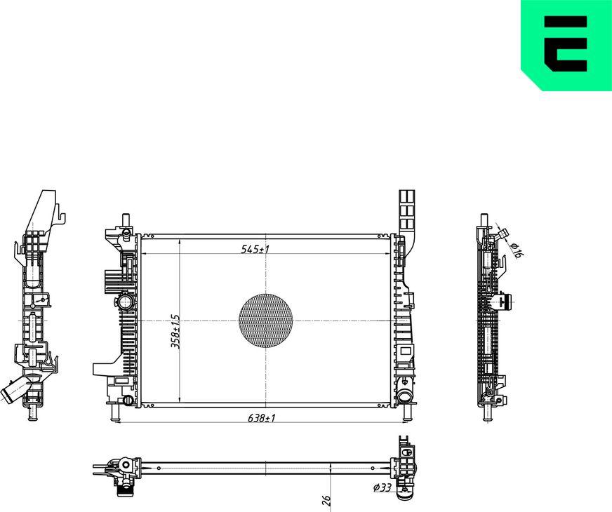 ERA 673194 - Радіатор, охолодження двигуна autocars.com.ua