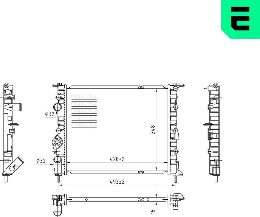 ERA 673200 - Радіатор, охолодження двигуна autocars.com.ua