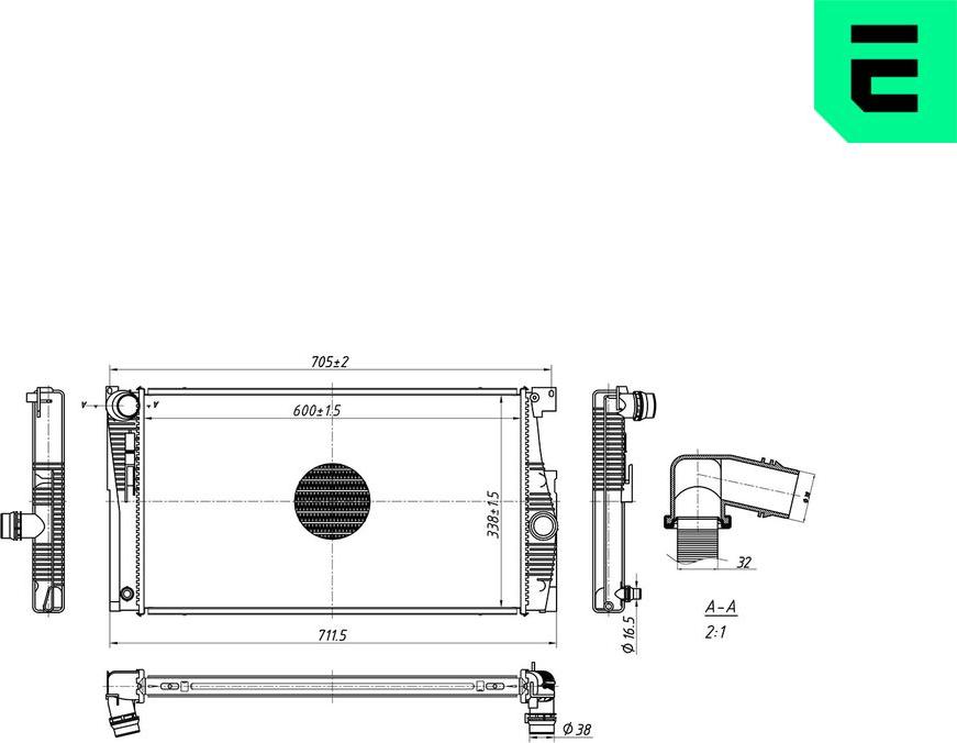 ERA 673201 - Радіатор, охолодження двигуна autocars.com.ua