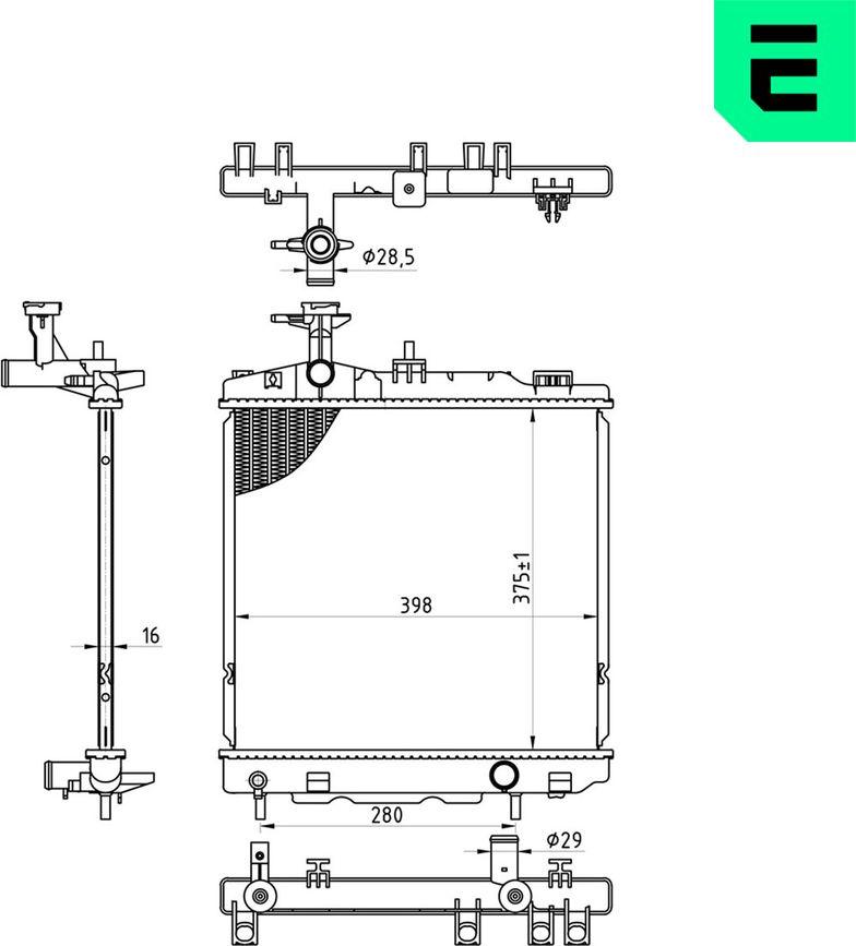ERA 673217 - Радіатор, охолодження двигуна autocars.com.ua