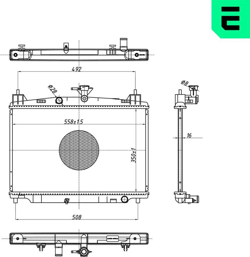 ERA 673233 - Радіатор, охолодження двигуна autocars.com.ua