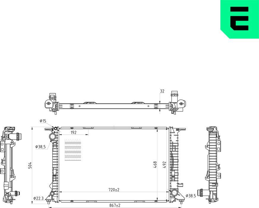 ERA 673262 - Радіатор, охолодження двигуна autocars.com.ua