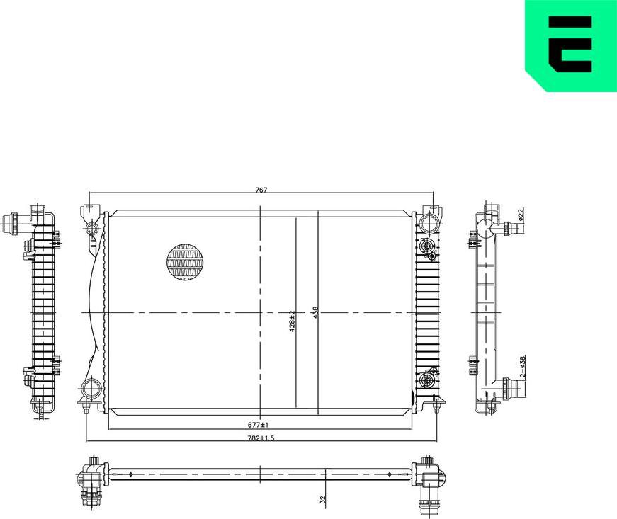 ERA 673277 - Радіатор, охолодження двигуна autocars.com.ua