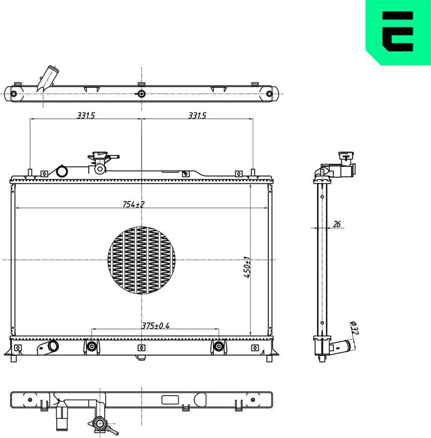 ERA 673286 - Радіатор, охолодження двигуна autocars.com.ua