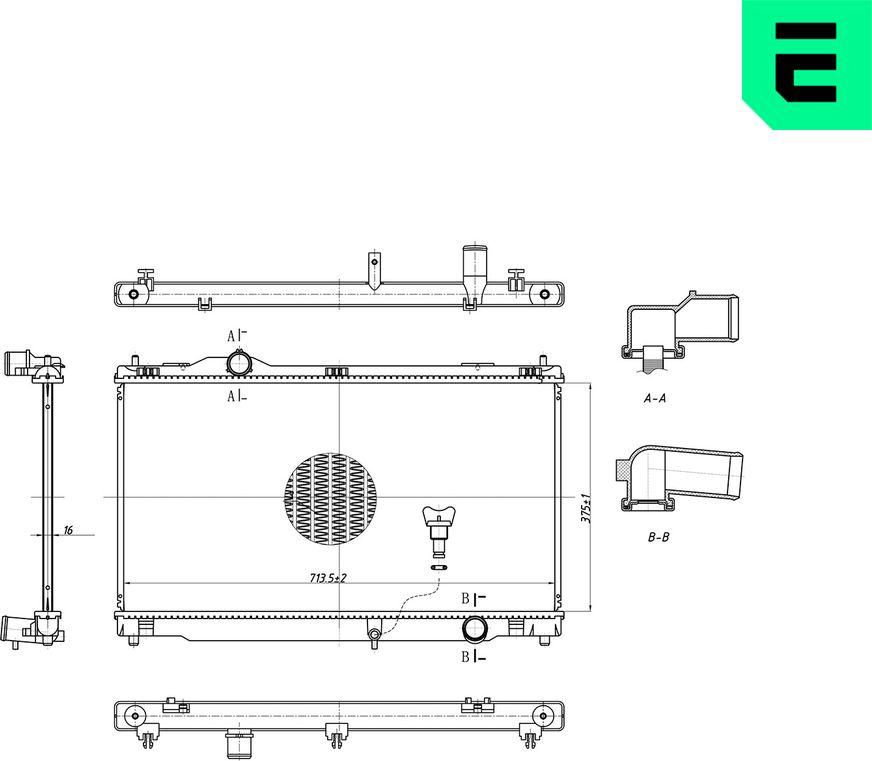 ERA 673287 - Радіатор, охолодження двигуна autocars.com.ua