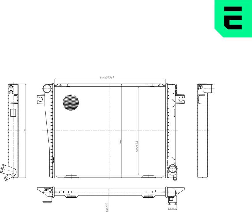 ERA 673307 - Радіатор, охолодження двигуна autocars.com.ua