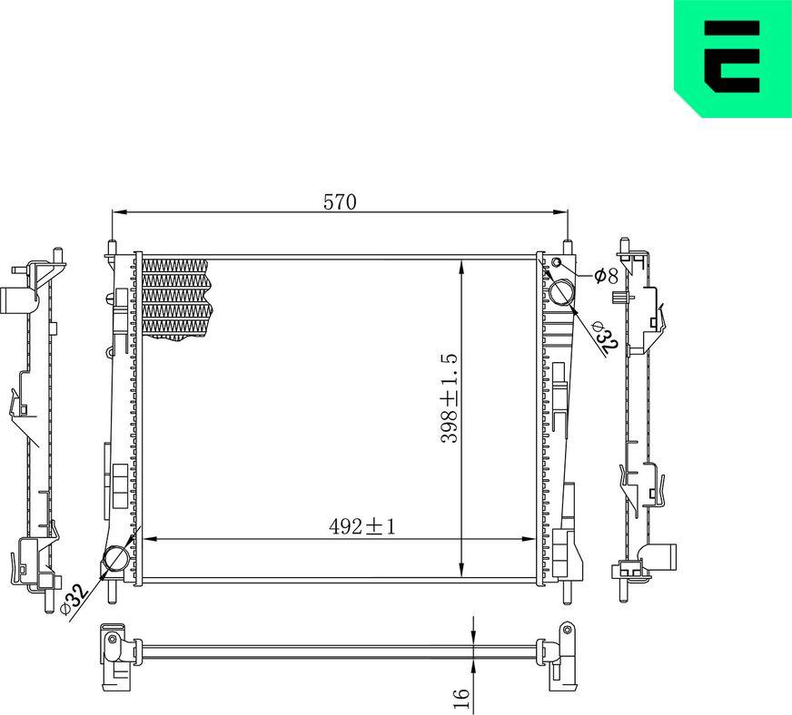 ERA 673310 - Радіатор, охолодження двигуна autocars.com.ua