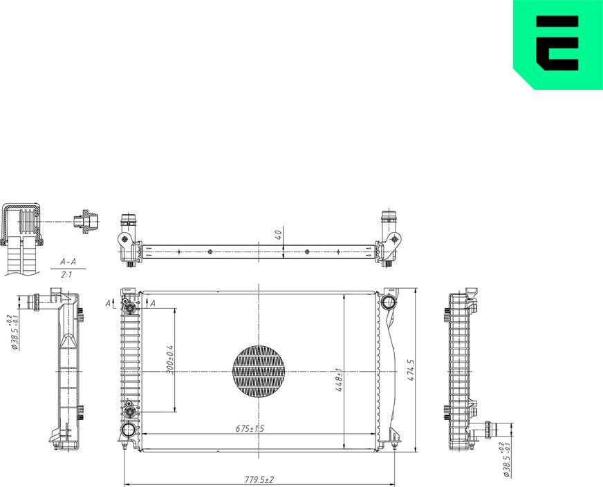 ERA 673311 - Радіатор, охолодження двигуна autocars.com.ua