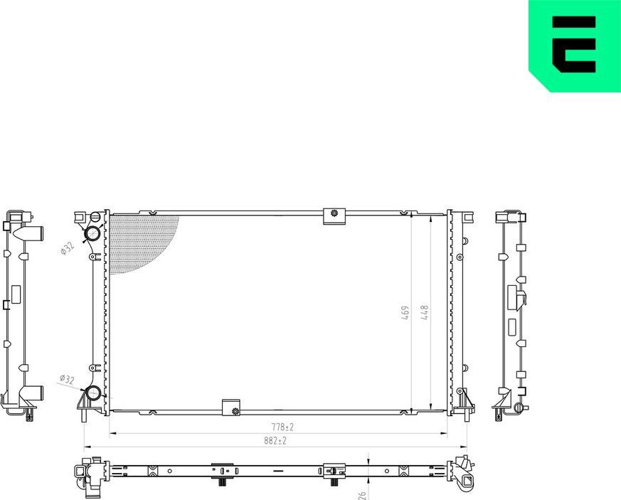 ERA 673339 - Радіатор, охолодження двигуна autocars.com.ua