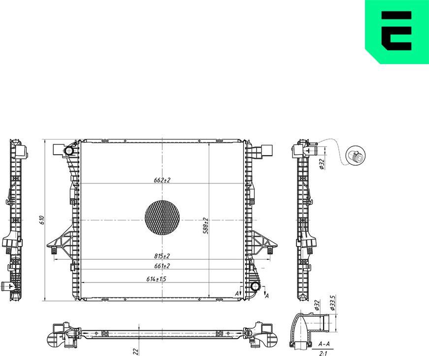 ERA 673347 - Радіатор, охолодження двигуна autocars.com.ua