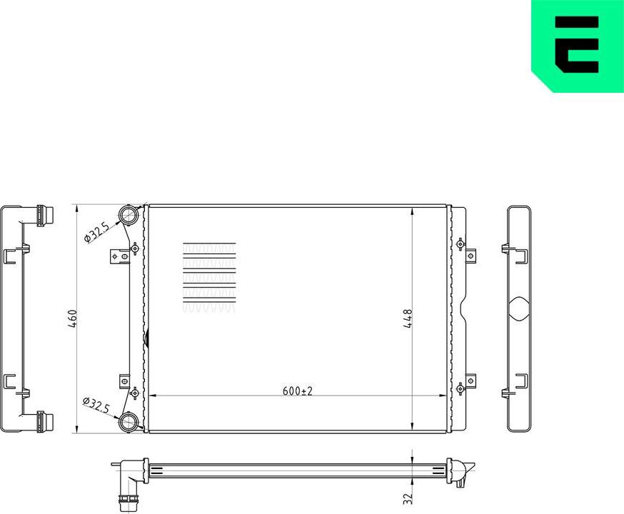 ERA 673348 - Радіатор, охолодження двигуна autocars.com.ua