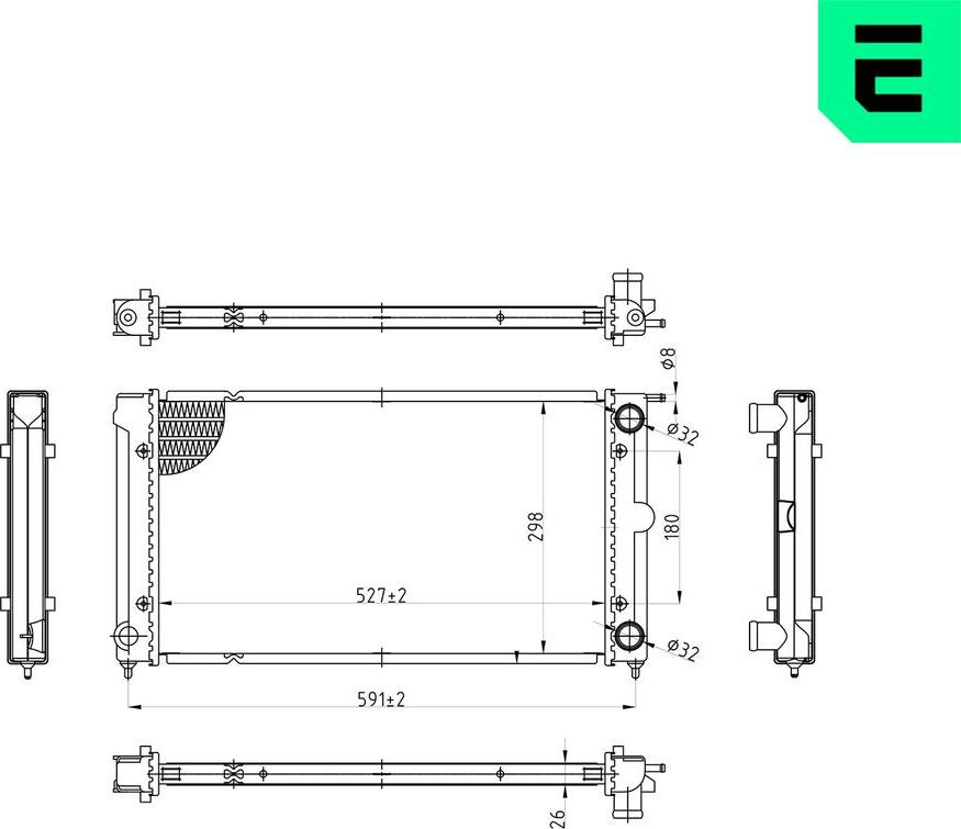 ERA 673360 - Радіатор, охолодження двигуна autocars.com.ua