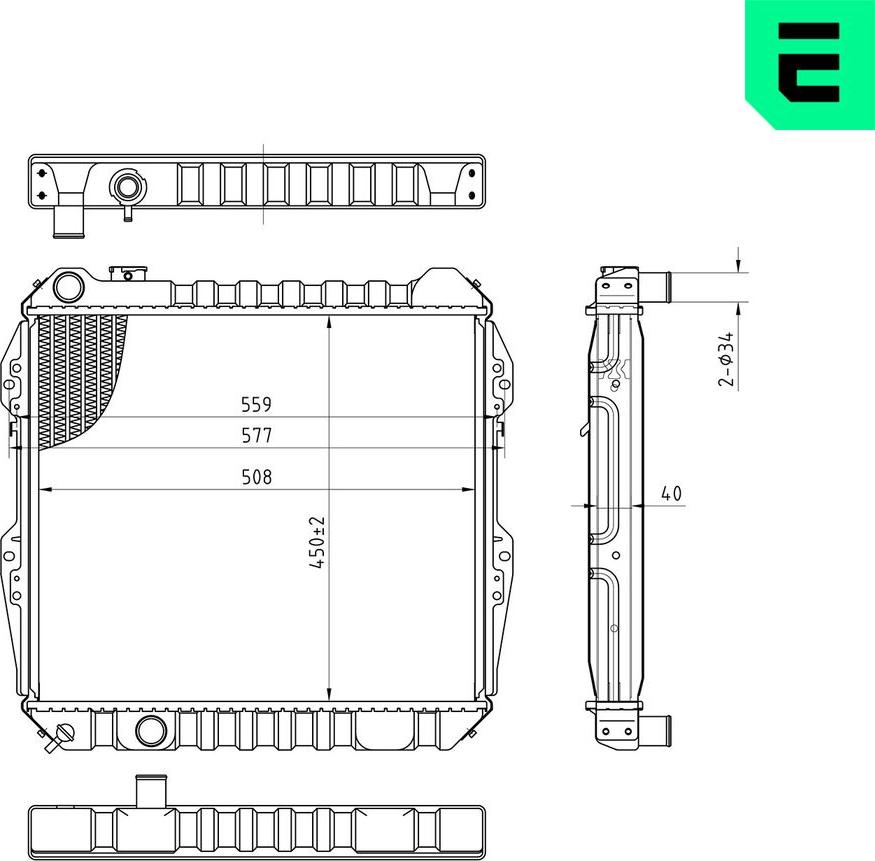 ERA 673364 - Радіатор, охолодження двигуна autocars.com.ua