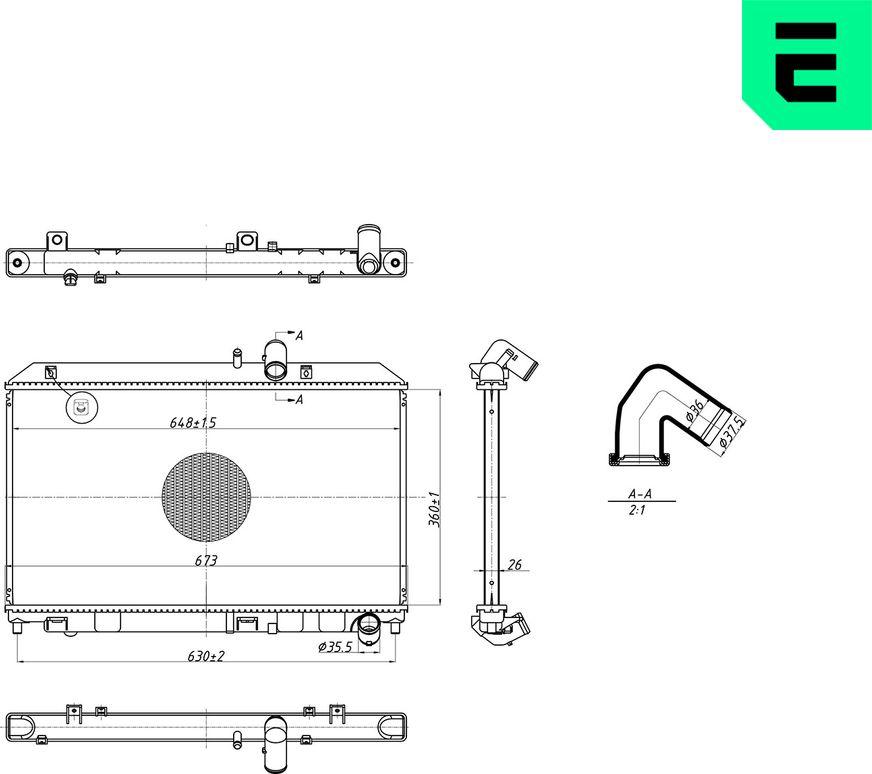 ERA 673368 - Радіатор, охолодження двигуна autocars.com.ua