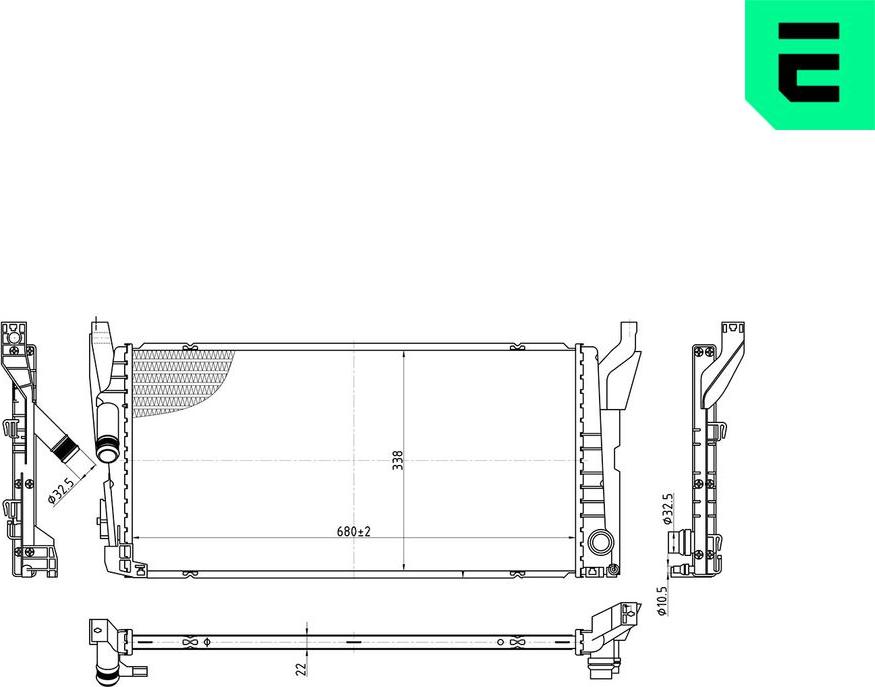 ERA 673370 - Радіатор, охолодження двигуна autocars.com.ua