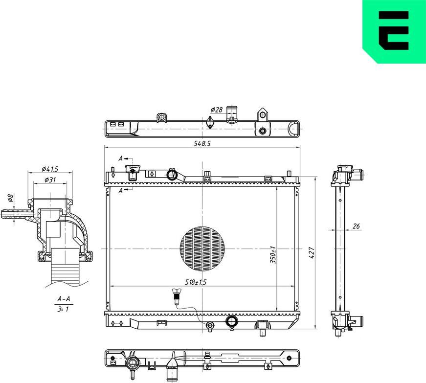 ERA 673374 - Радіатор, охолодження двигуна autocars.com.ua