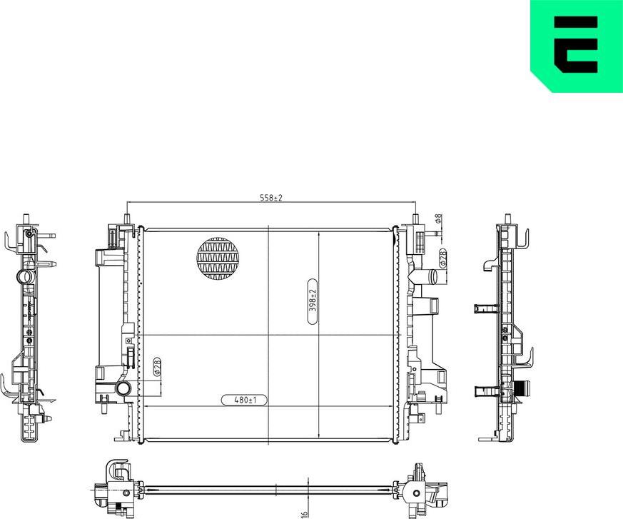 ERA 673397 - Радіатор, охолодження двигуна autocars.com.ua