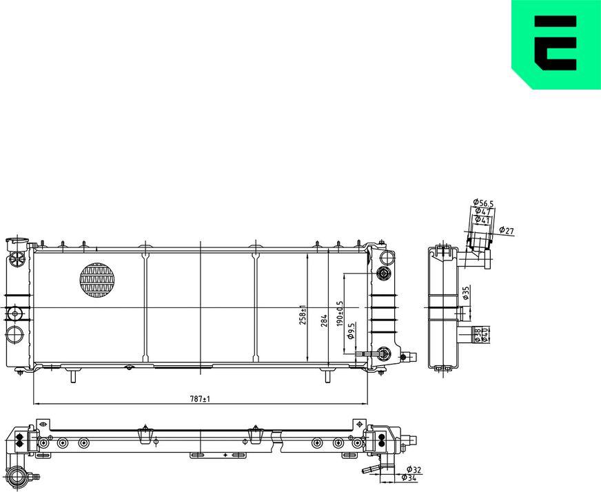 ERA 673409 - Радіатор, охолодження двигуна autocars.com.ua