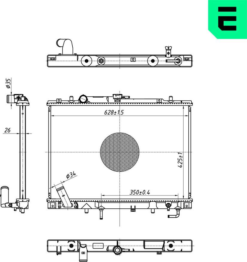 ERA 673415 - Радіатор, охолодження двигуна autocars.com.ua