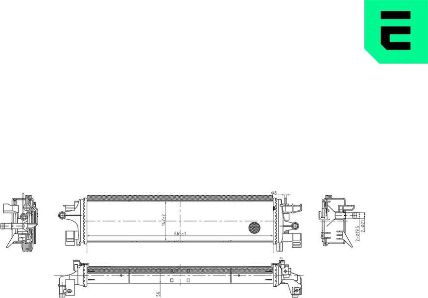 ERA 673416 - Радіатор, охолодження двигуна autocars.com.ua