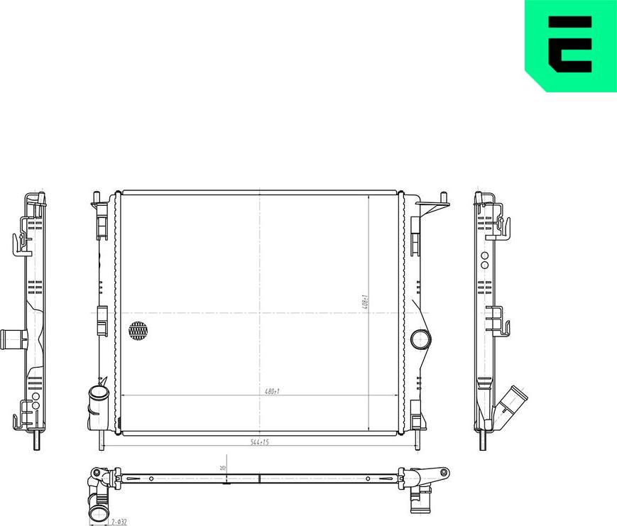 ERA 673433 - Радіатор, охолодження двигуна autocars.com.ua